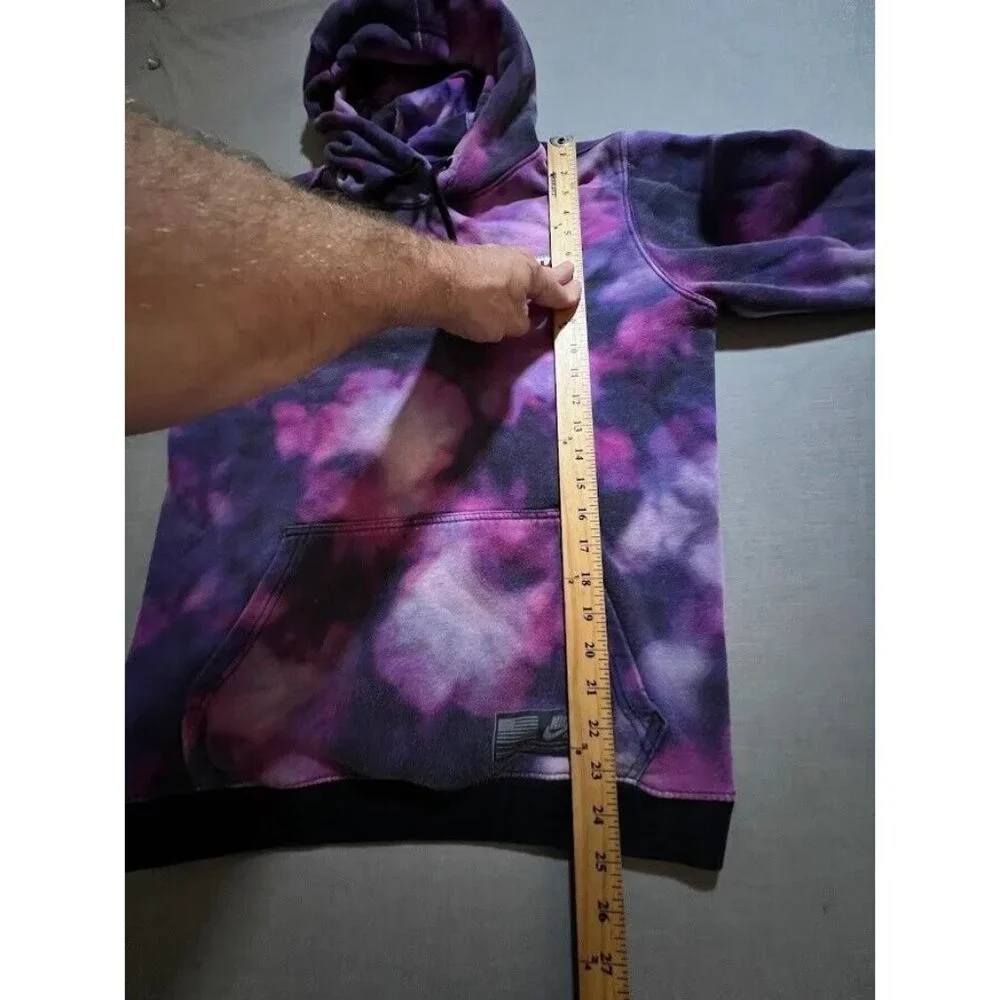 Nike Air Sweatshirt Adult Small Purple Tie Dye Pullover Long Sleeves Hoodie. - Picture 9 of 10